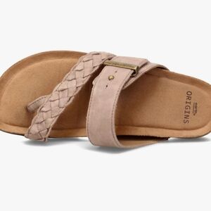 Earth Origins Women’s Onida Sandal I Slip-On Leather Sandals with Arch Support 9